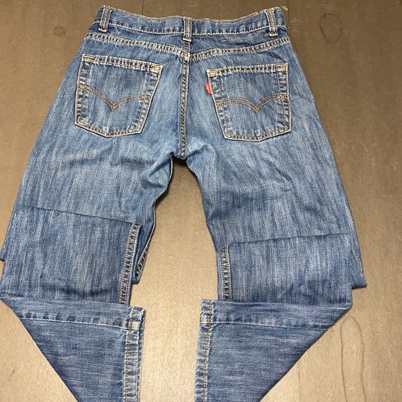 Levi’s 514 Straight Size 12 Slide Tab Button High Rise Washout Denim Jeans - Picture 6 of 16